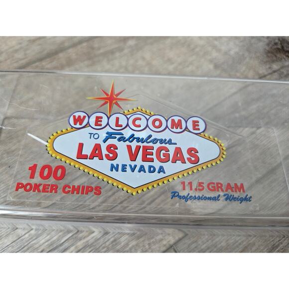 🎲 Fabulous Las Vegas Nevada 100-Count Poker Chip Set (Missing 4 Chips) 🎲 - Picture 7 of 7